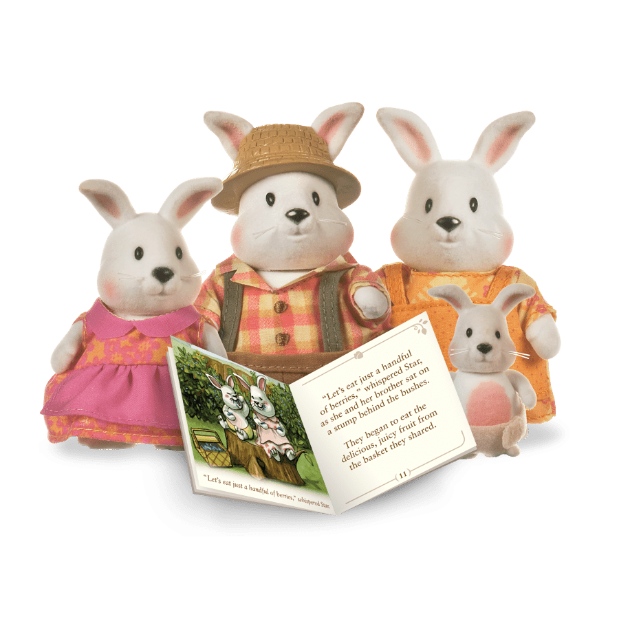 Hoppingood Rabbit Family | Small Animal Figurines | Li'l Woodzeez
