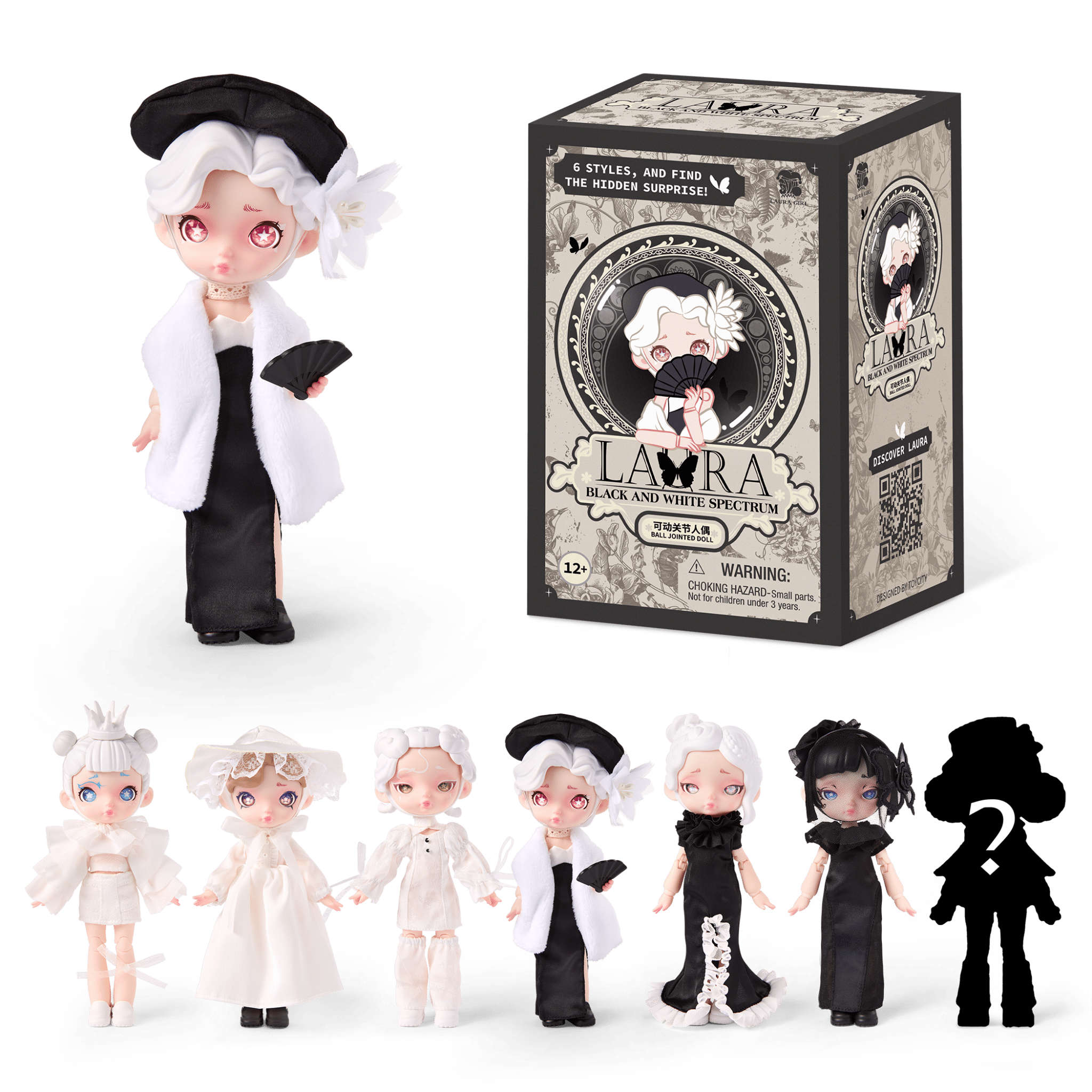 Laura Girl | Black and White Spectrum | Blind Box Figures Laura Girl | Black and White Spectrum | Blind Box Figures