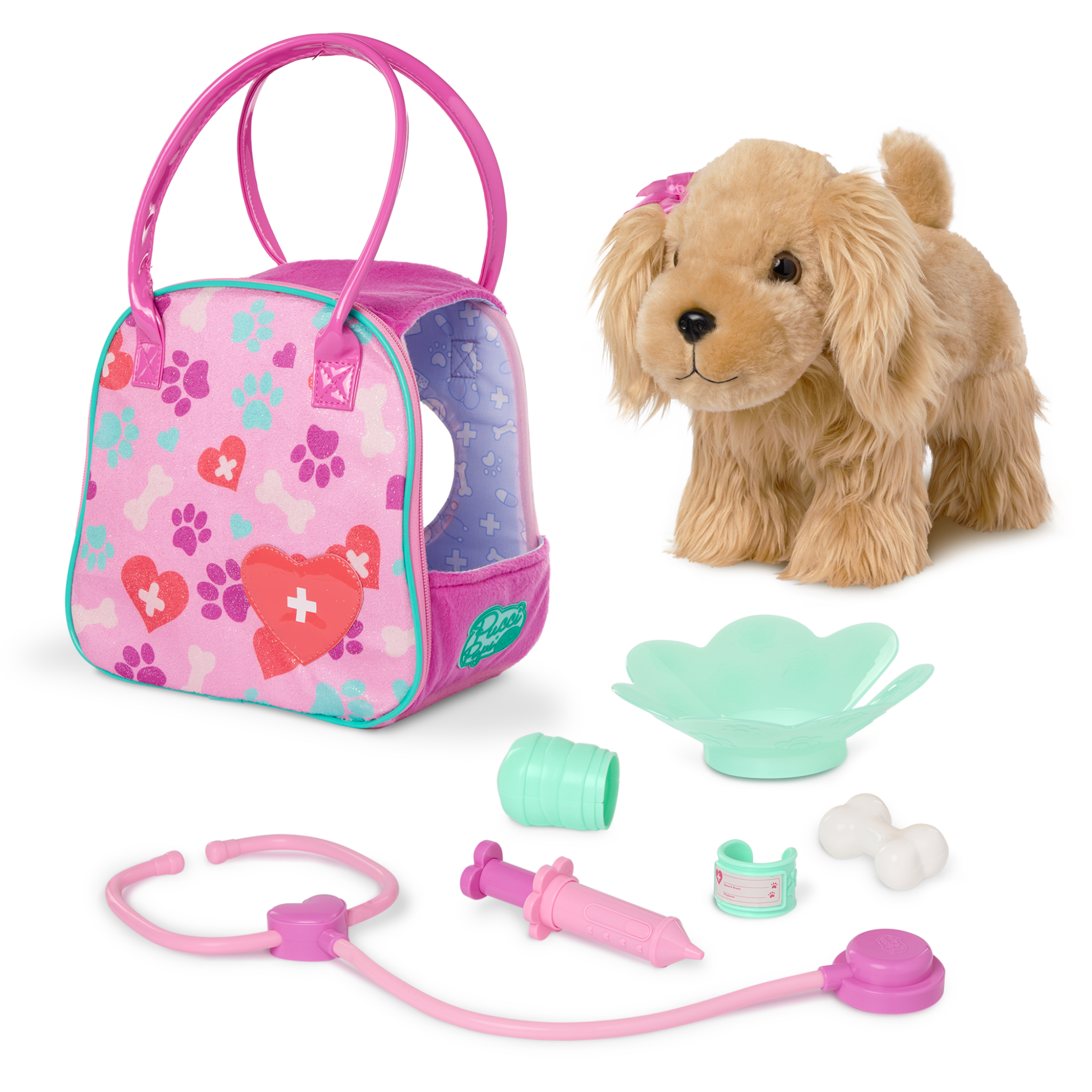 Pucci Pals | Cocker Spaniel & Vet Carrier Playset – MaisonBattat