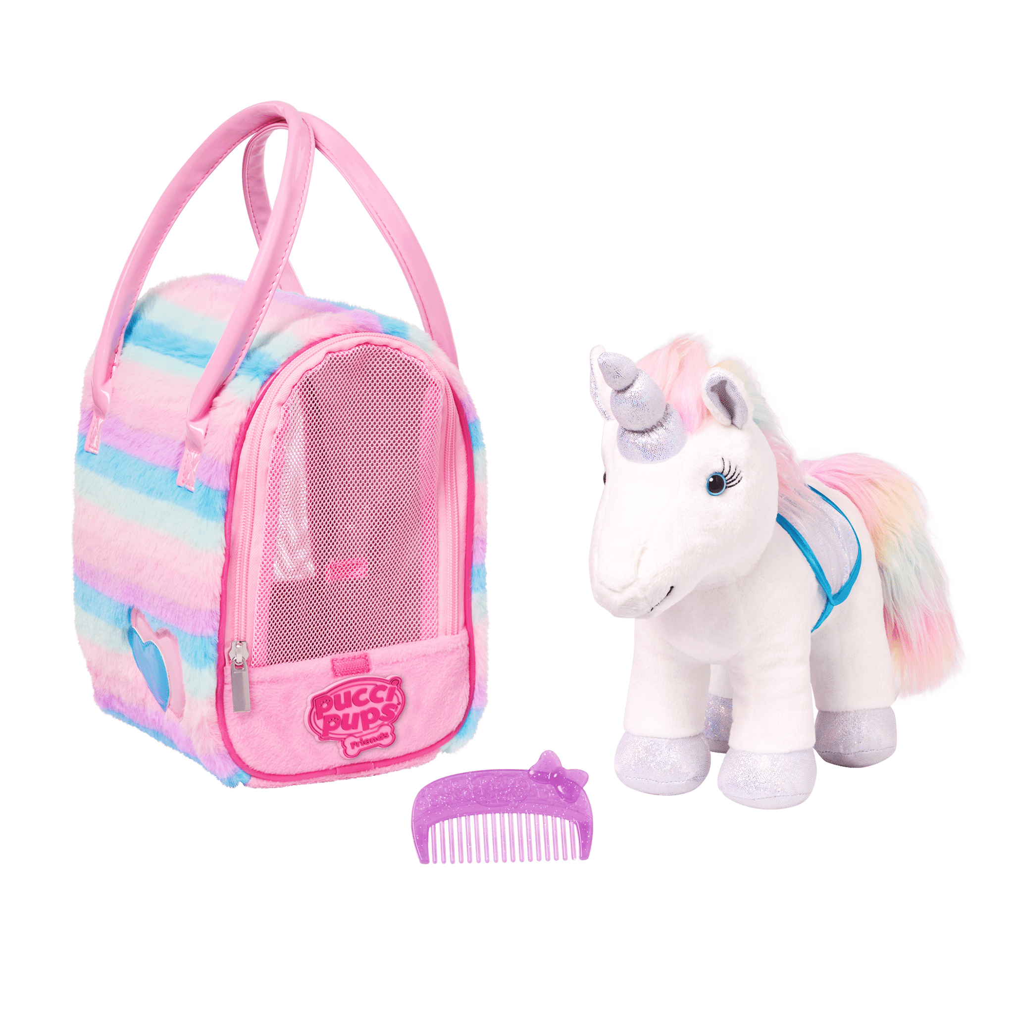 Pucci Pals | Rainbow Glam Bag & Sparkly Unicorn | Kids 2+