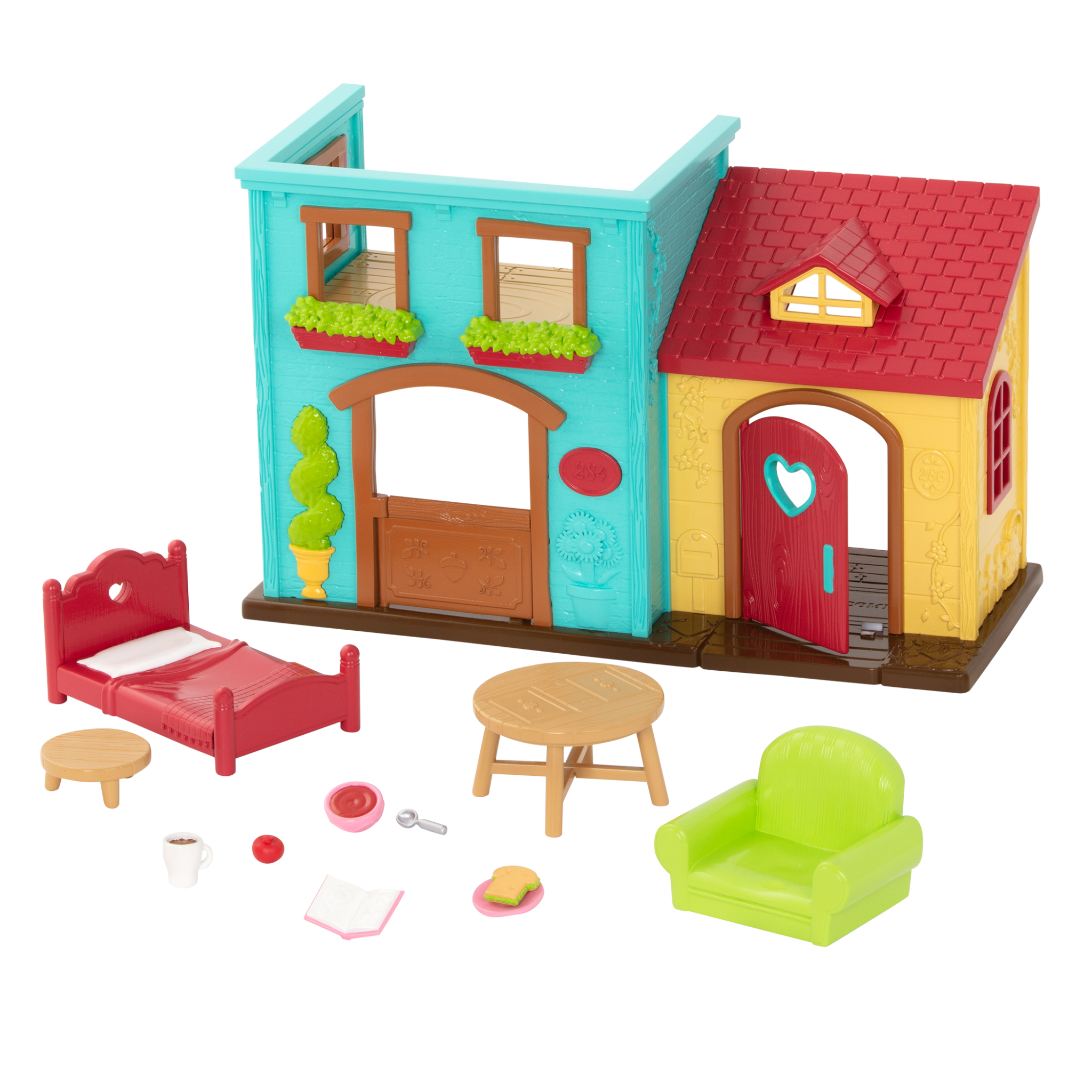 Li'l Nextdoor Neighbors | Toy Townhouse with Accessories | Li'l