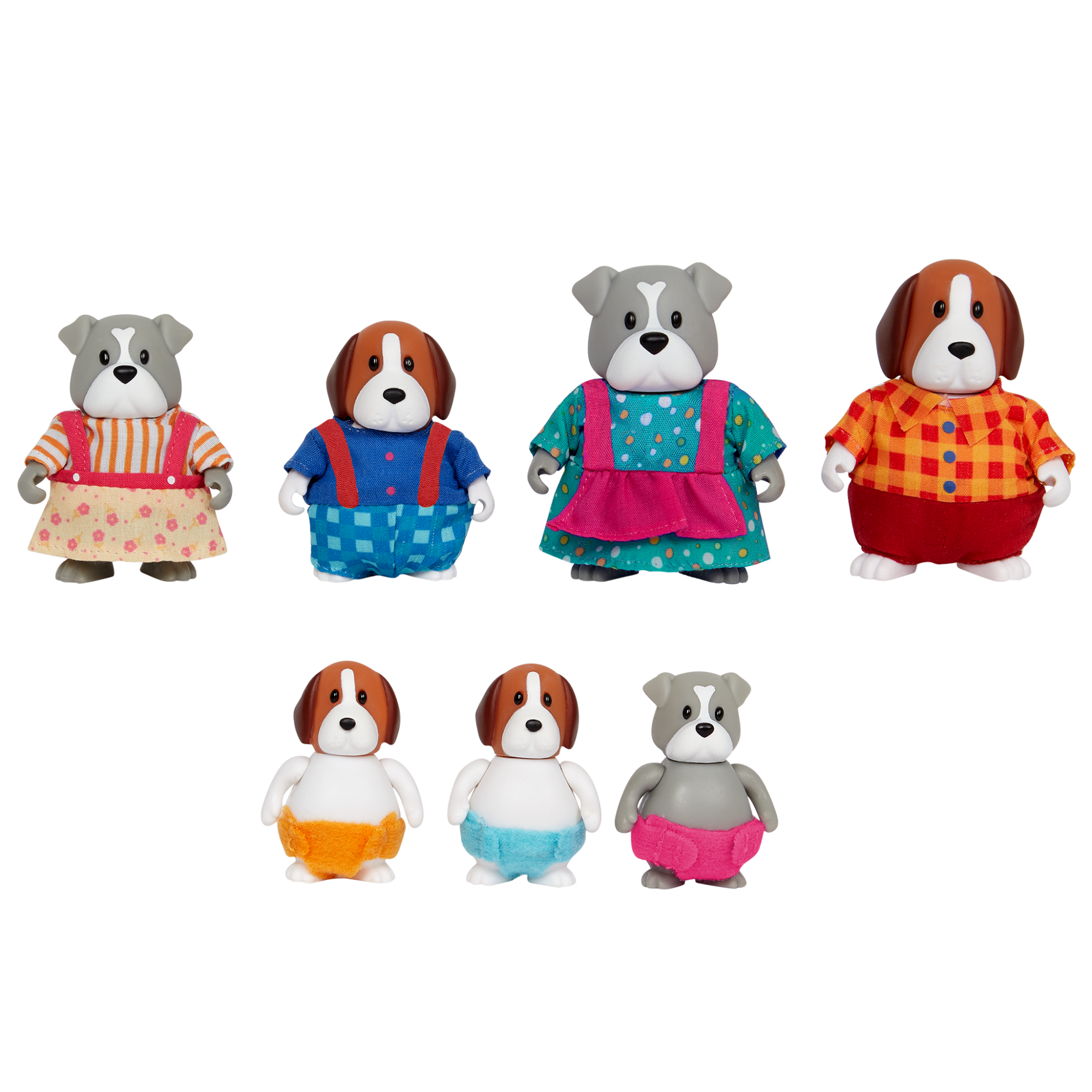 Digglesby Dog Family | Animal Figurine Set | Li'l Woodzeez
