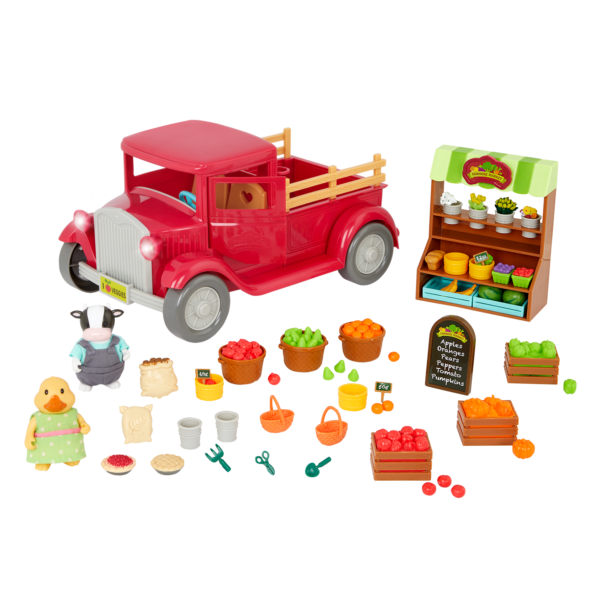 Farmer's Market Truck | Toy Truck with Accessories | Li'l Woodzeez