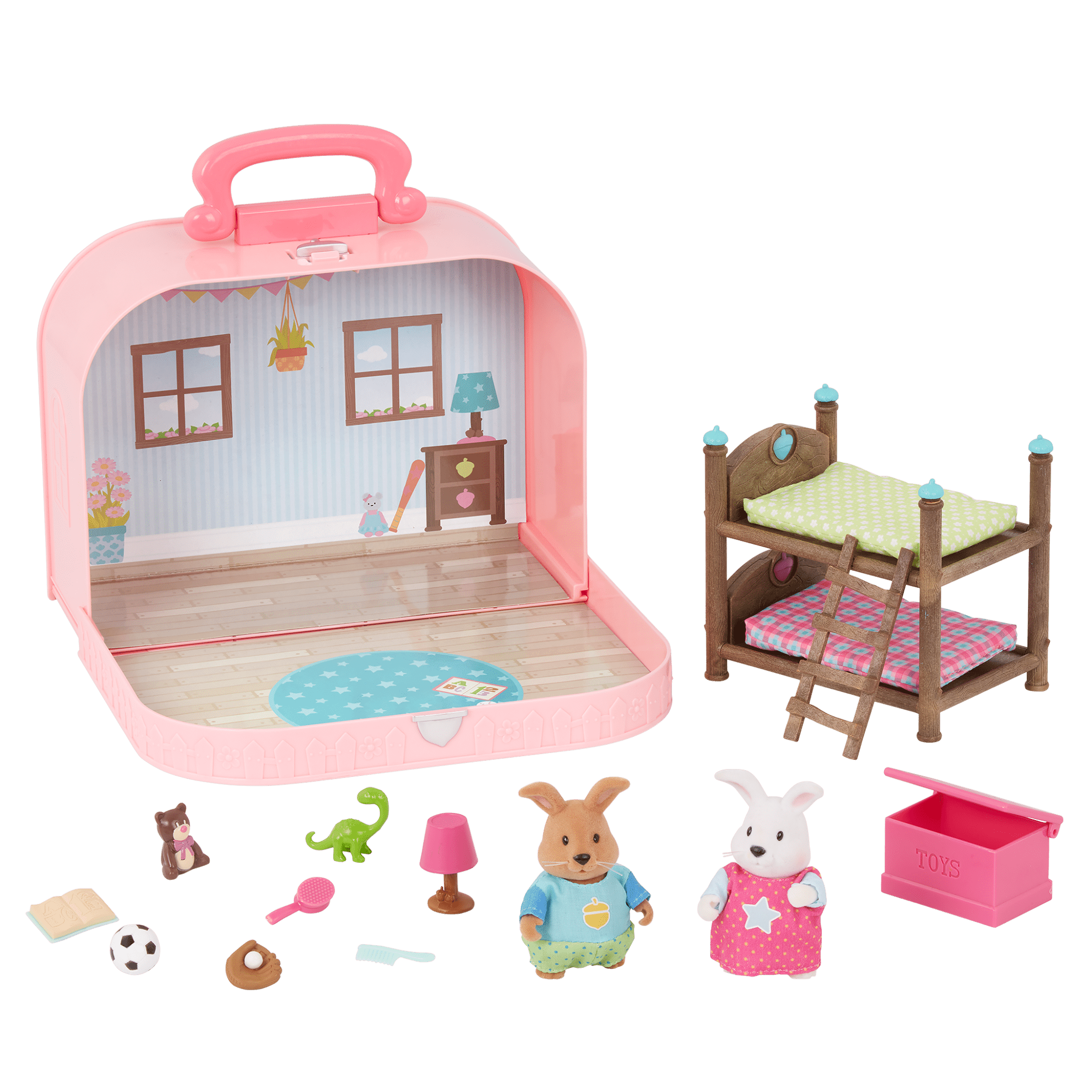 Deluxe Travel Suitcase Playset | Carry Case & Figurines | Li'l