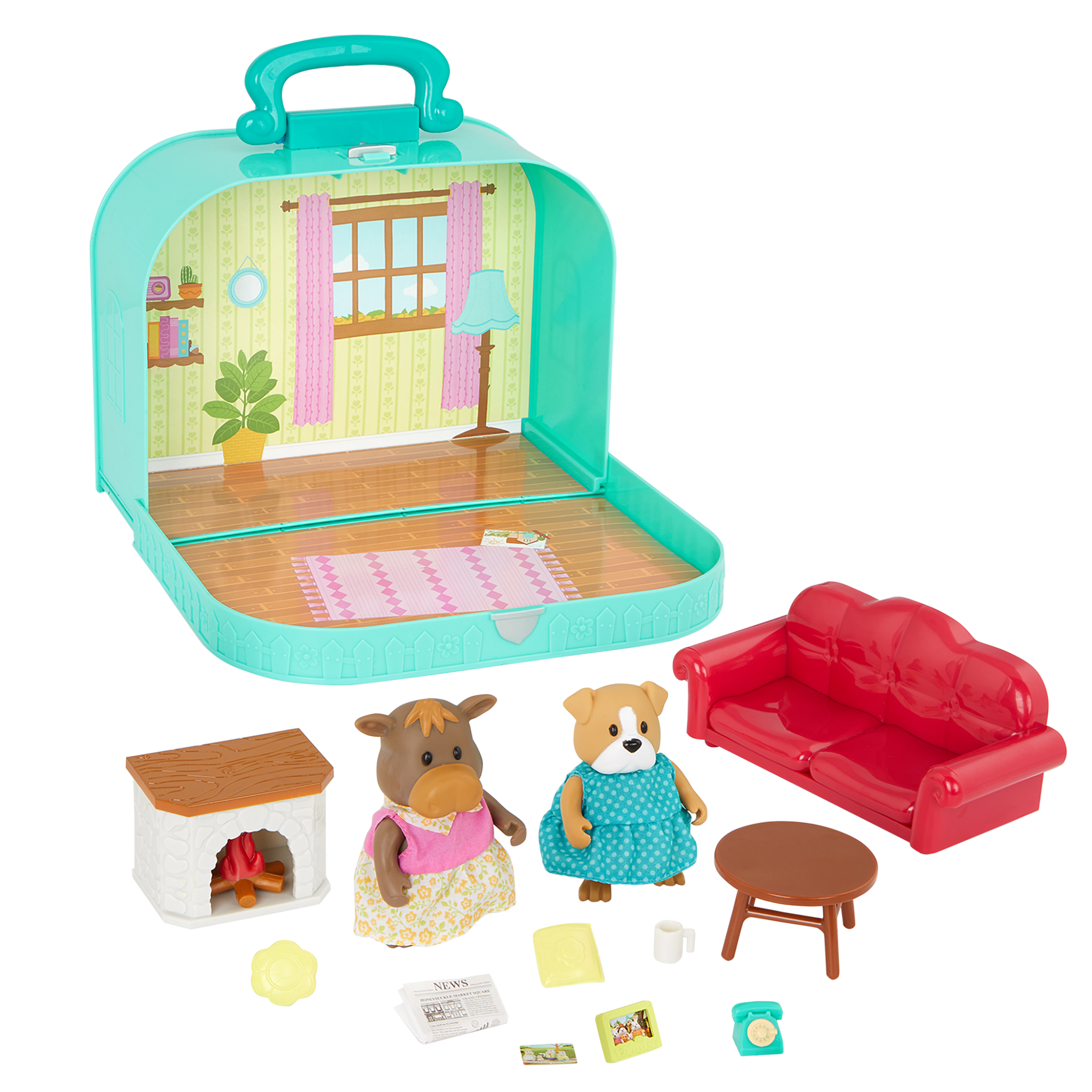 Deluxe Travel Suitcase Playset | Carry Case with Accessories | Li