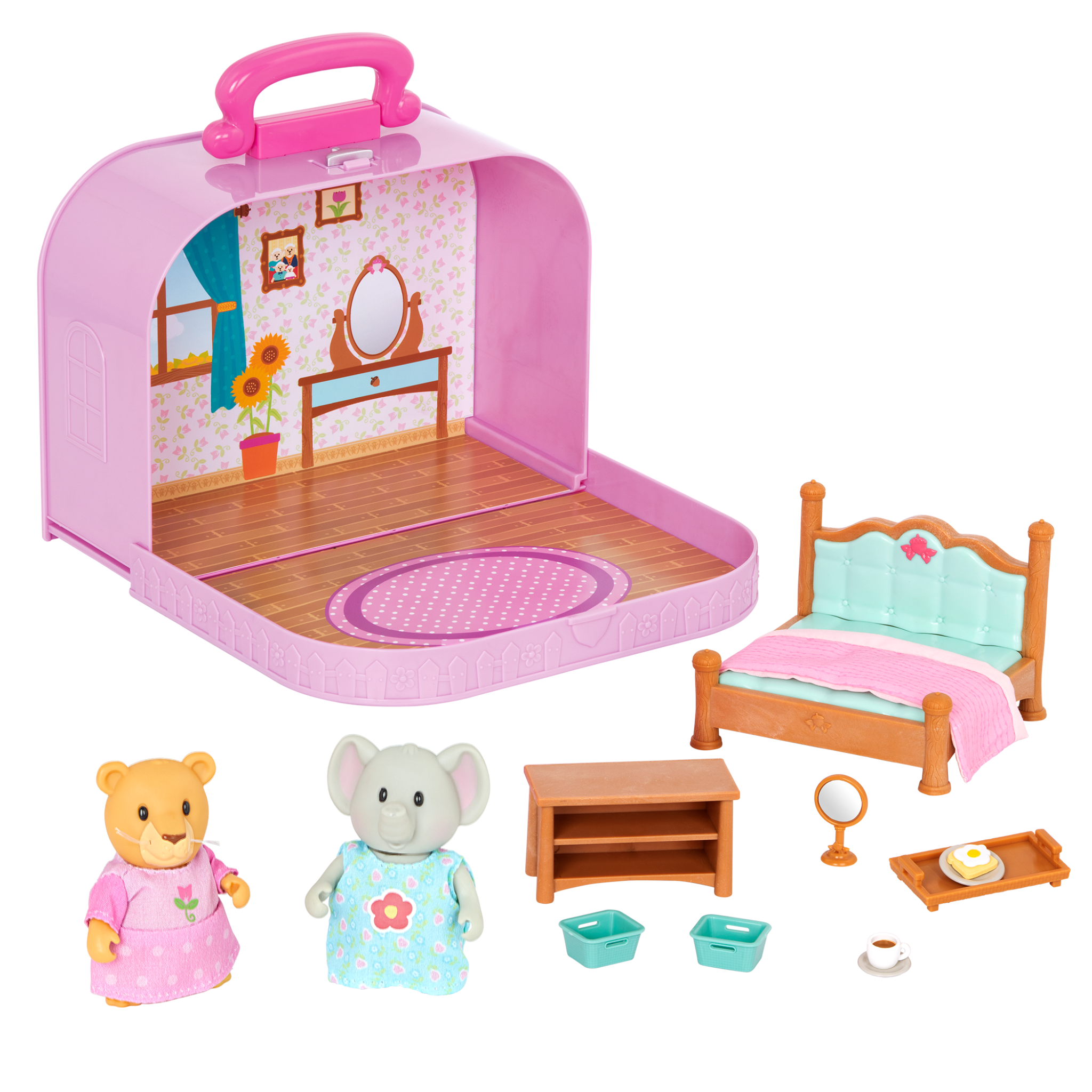 リドル　トレイン　ハーツラビュルセット Deluxe Travel Suitcase Playset | Carry Case with figurines | Li'l