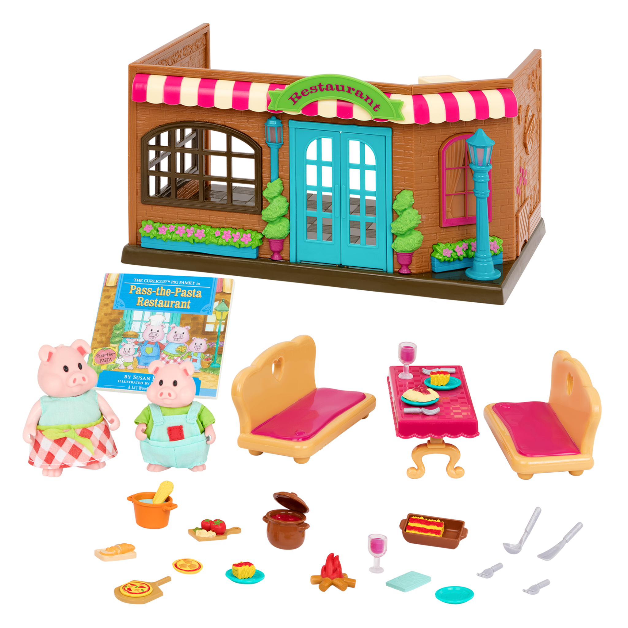 Pass-The-Pasta Restaurant | Deluxe Kitchen Playset | Li'l Woodzeez