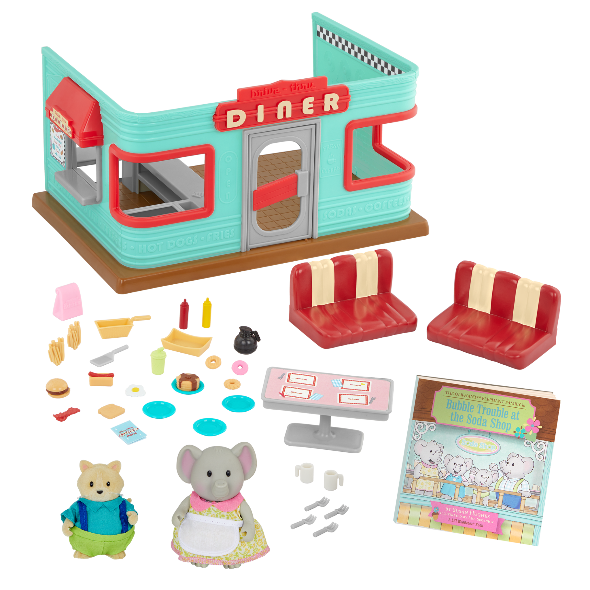 Li'l Nibbles Drive Thru Diner | Deluxe Toy Restaurant with