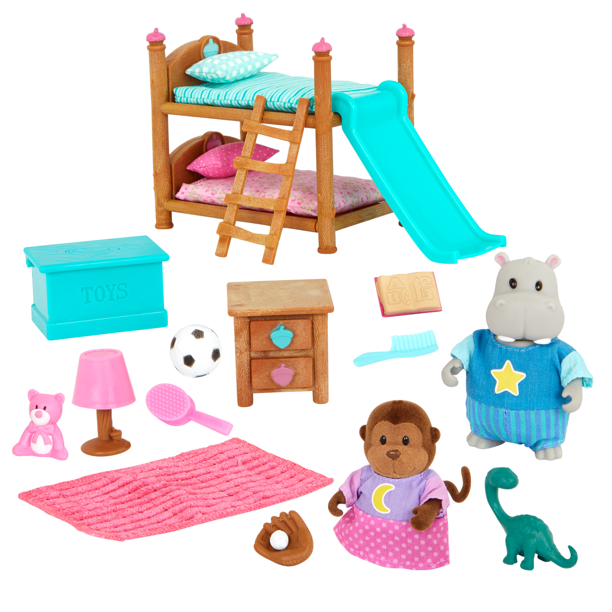 Bunk Bed Bedroom Set | Deluxe Toy Furniture Playset | Li'l