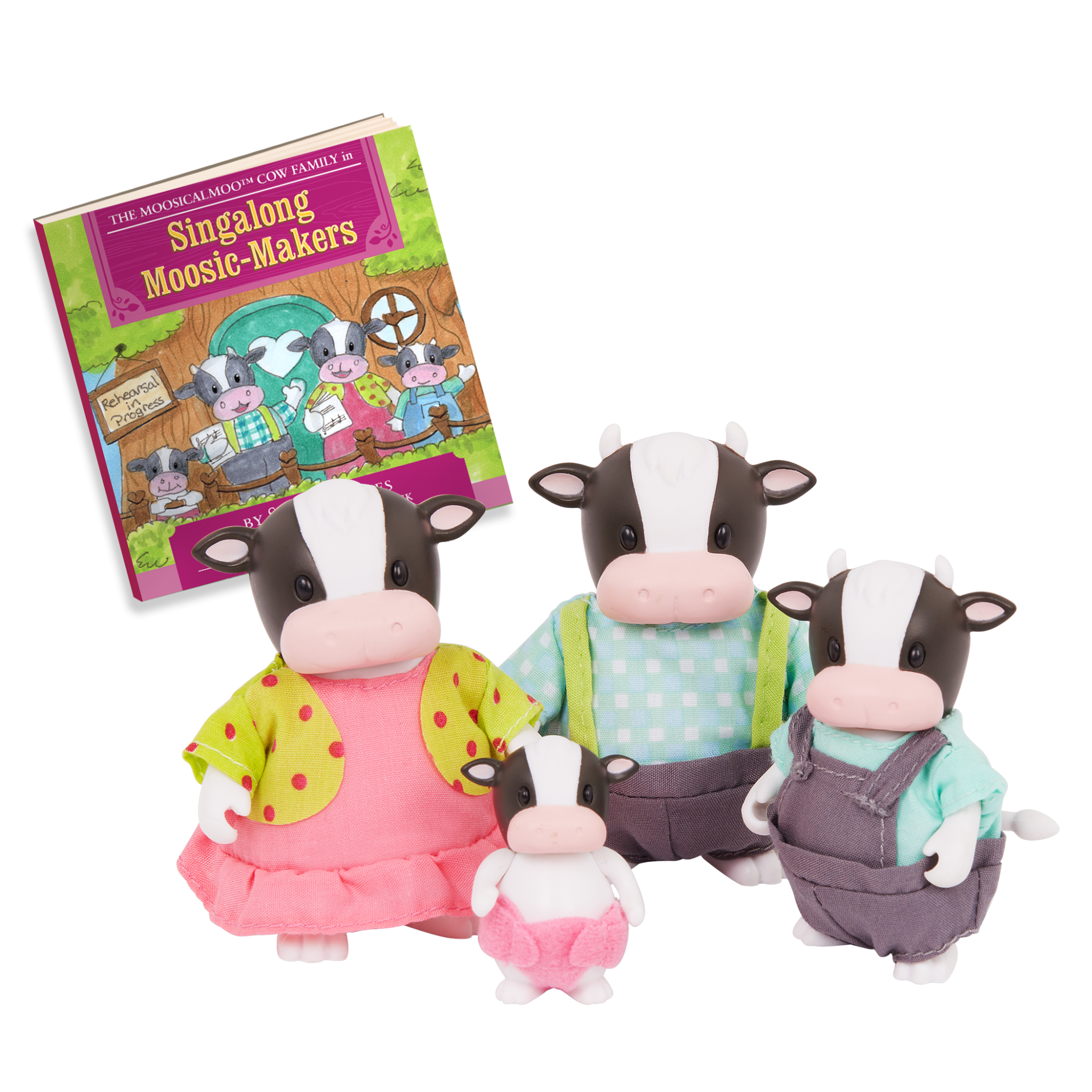 The MoosicalMoo Cows | Small Animal Figurines | Li'l Woodzeez