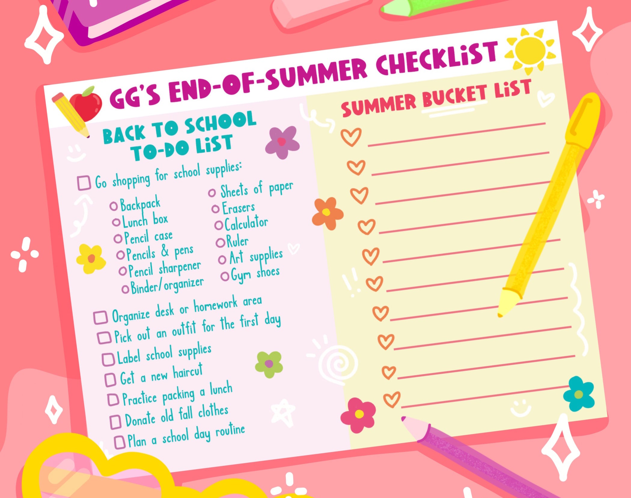 GG’s End-of-Summer Checklist