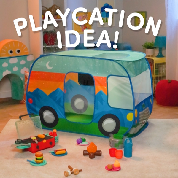 staycation ideas indoor camping with battat