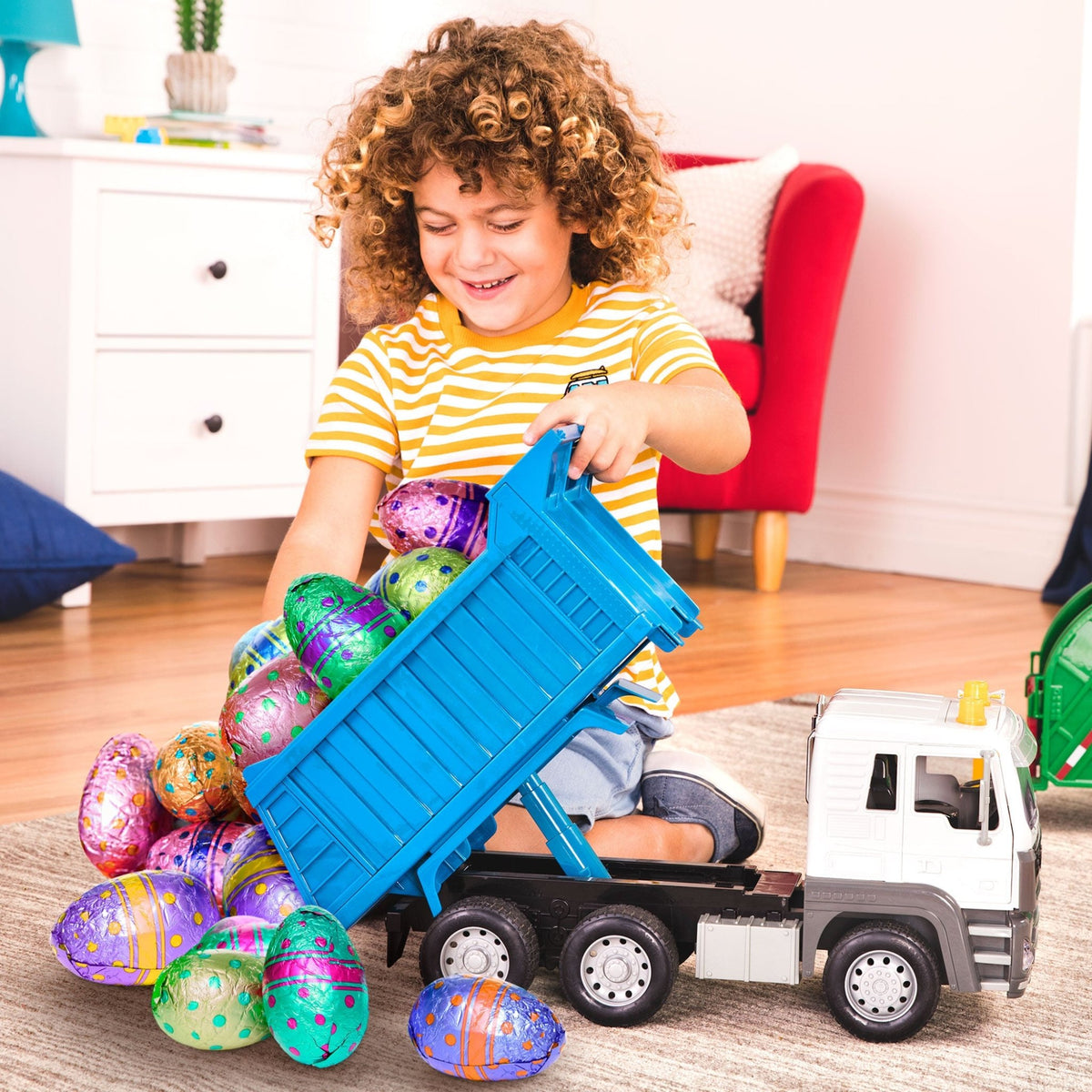Toy truck easter egg hunt