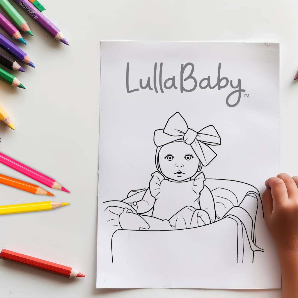 LullaBaby baby doll coloring page