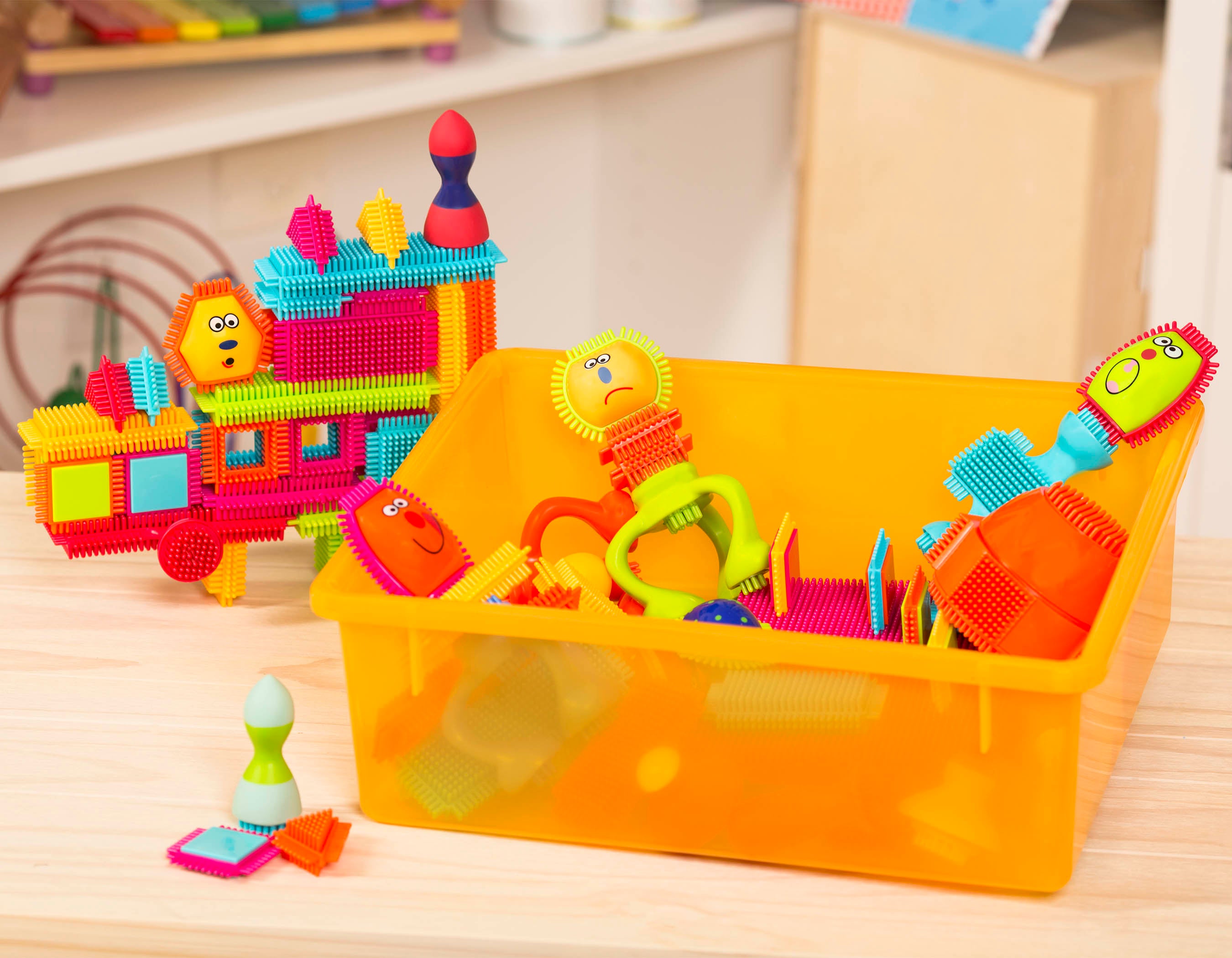 Bristle building blocks set toddler STEM toys