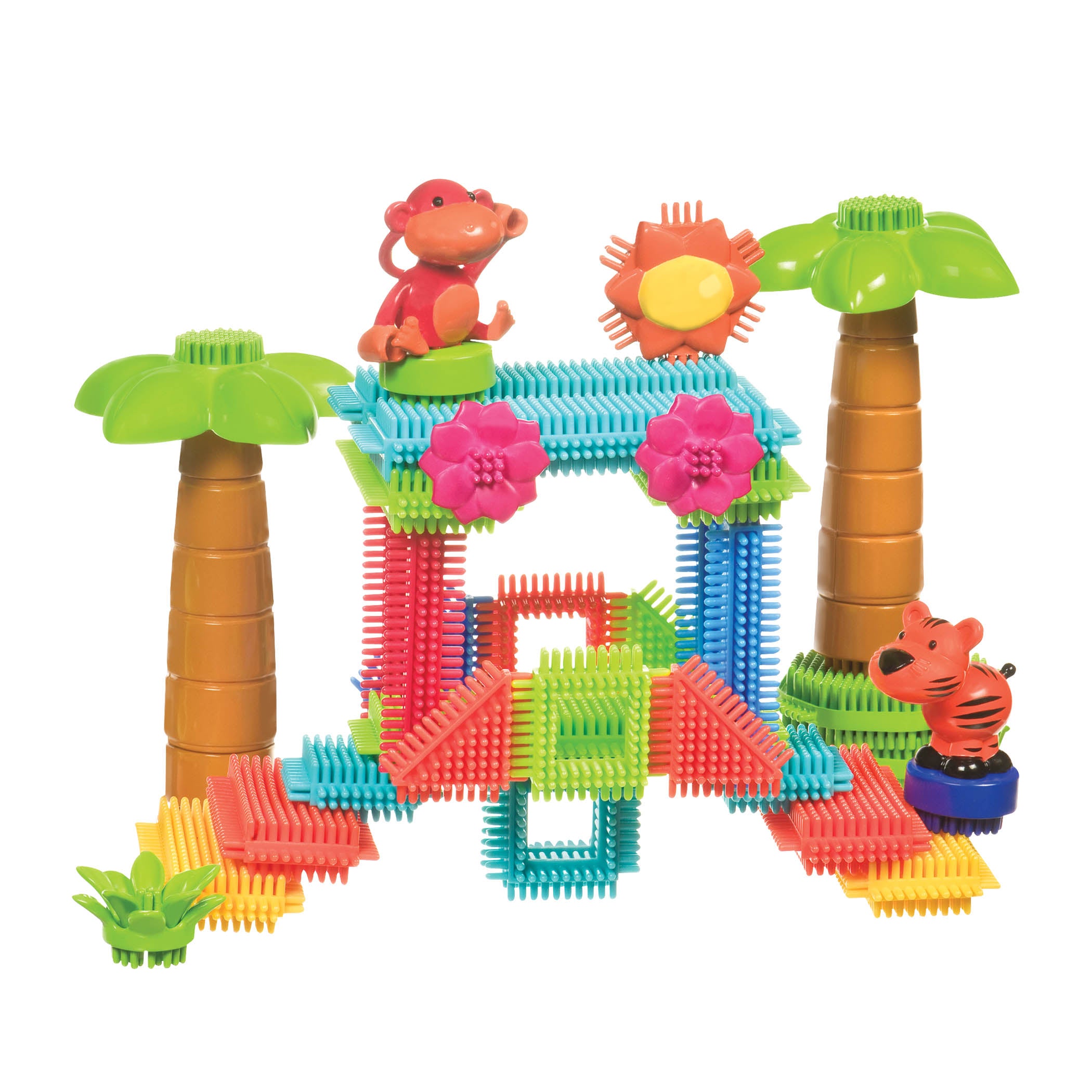 A jungle scene created from soft, sensory blocks.