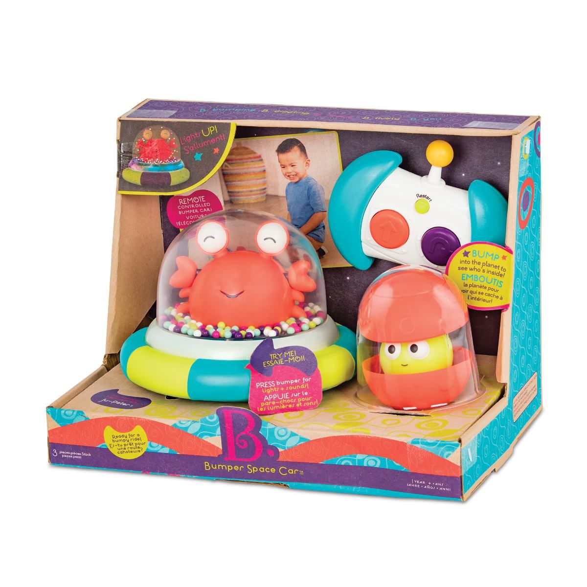 Remote control space car with crab