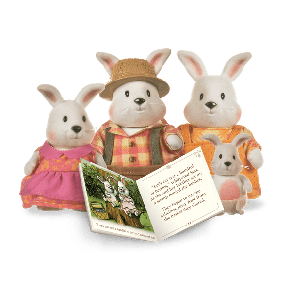 Hoppingood Rabbit Family | Small Animal Figurines | Li'l Woodzeez