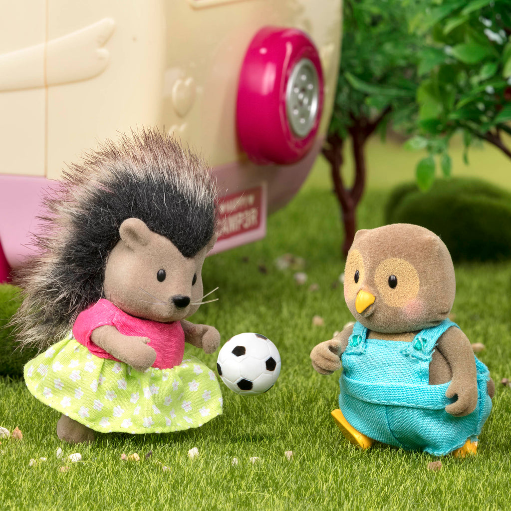 Miniature porcupine figurine set with storybook