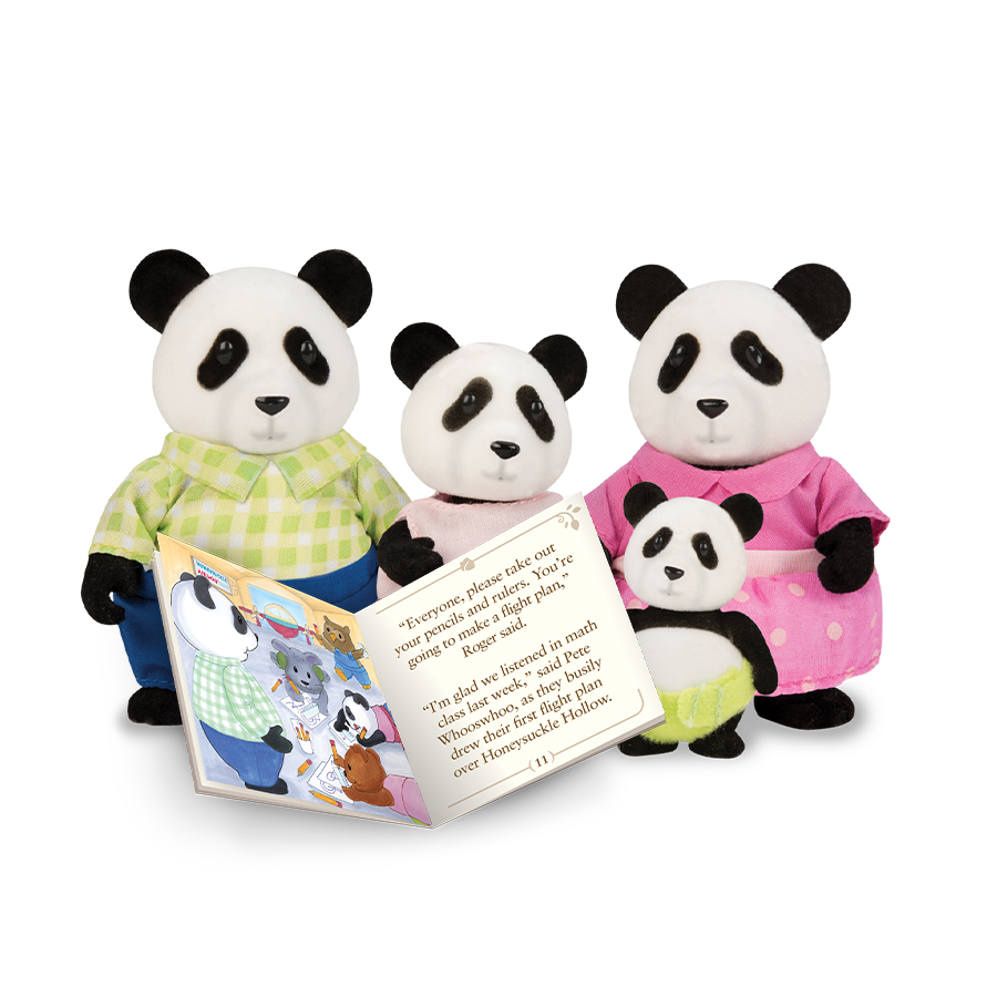 Woodzeez Family of 4 Pandas