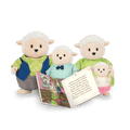 Miniature sheep figurine set with storybook
