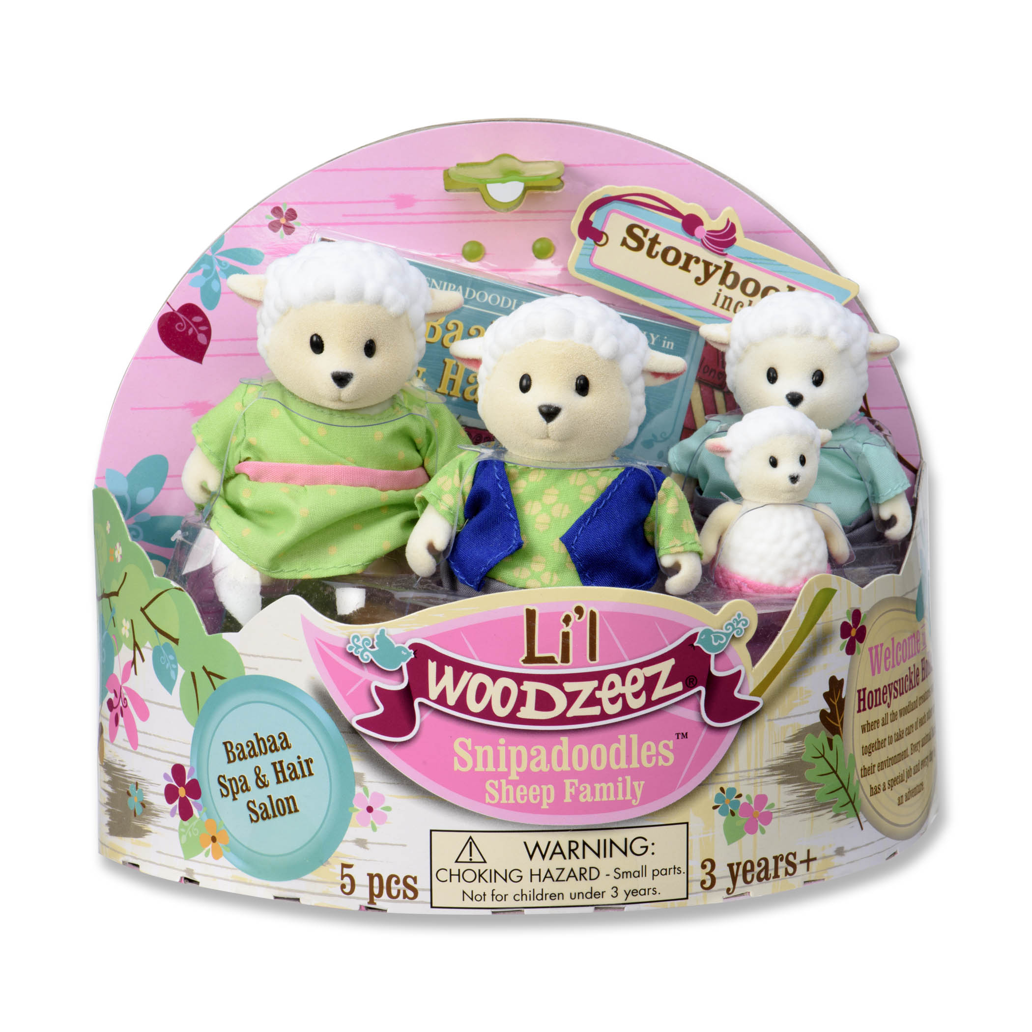 Miniature sheep figurine set with storybook