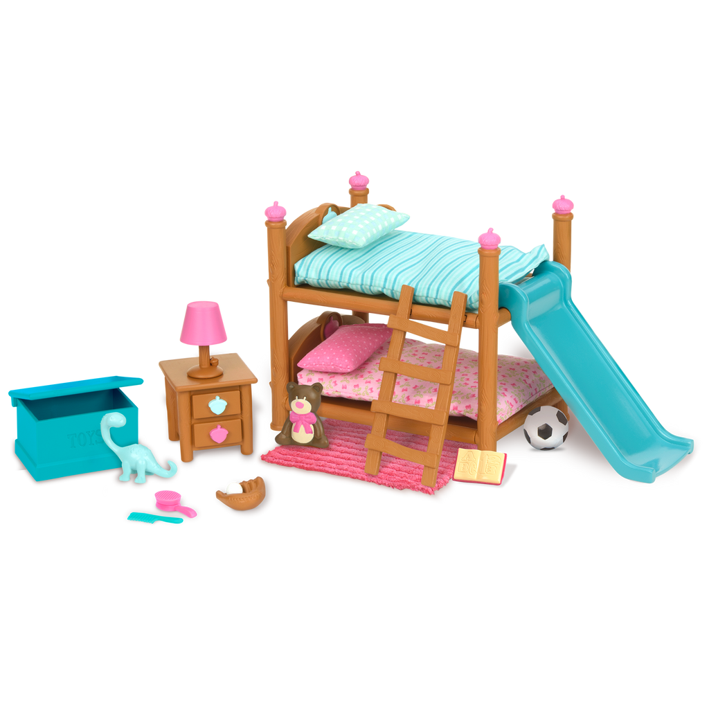 Bunkbed bedroom playset