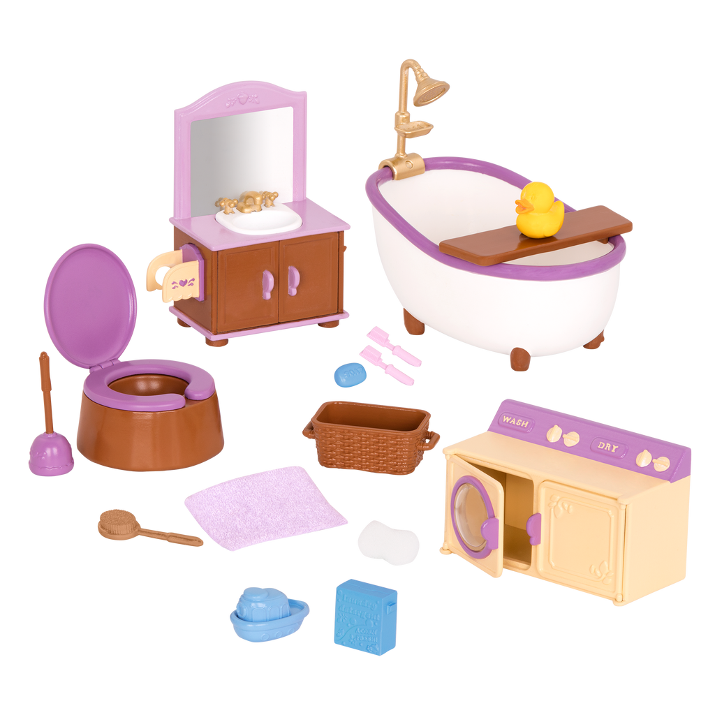 Bathroom and laundry playset