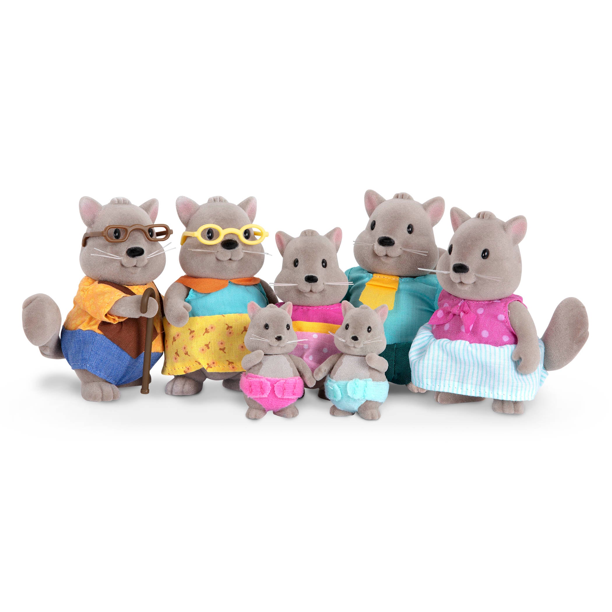 The Bustleberry Squirrels| Small Animal Figurines | Li'l Woodzeez