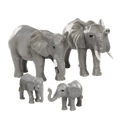 Toy African elephant figurines