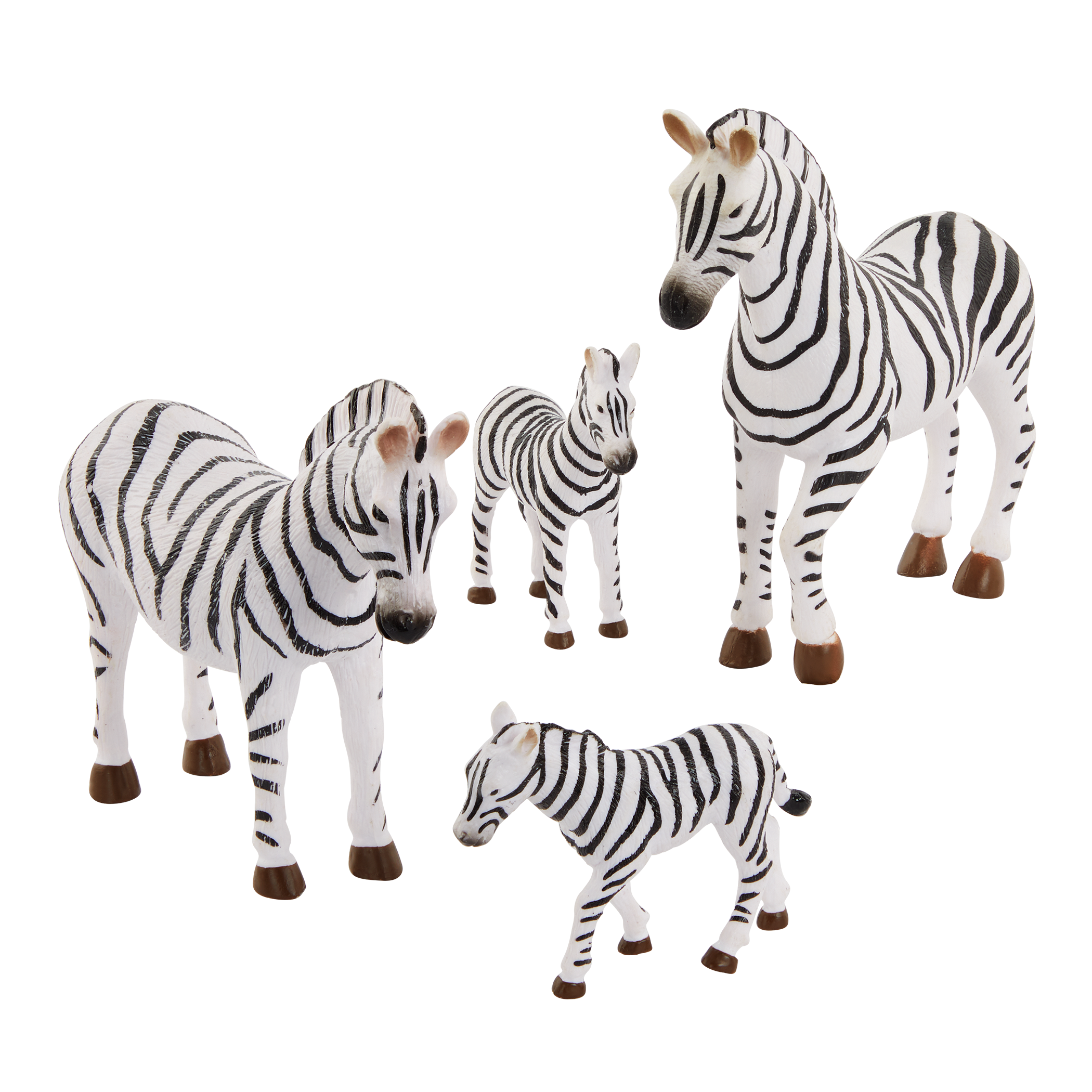 Toy zebra figurines