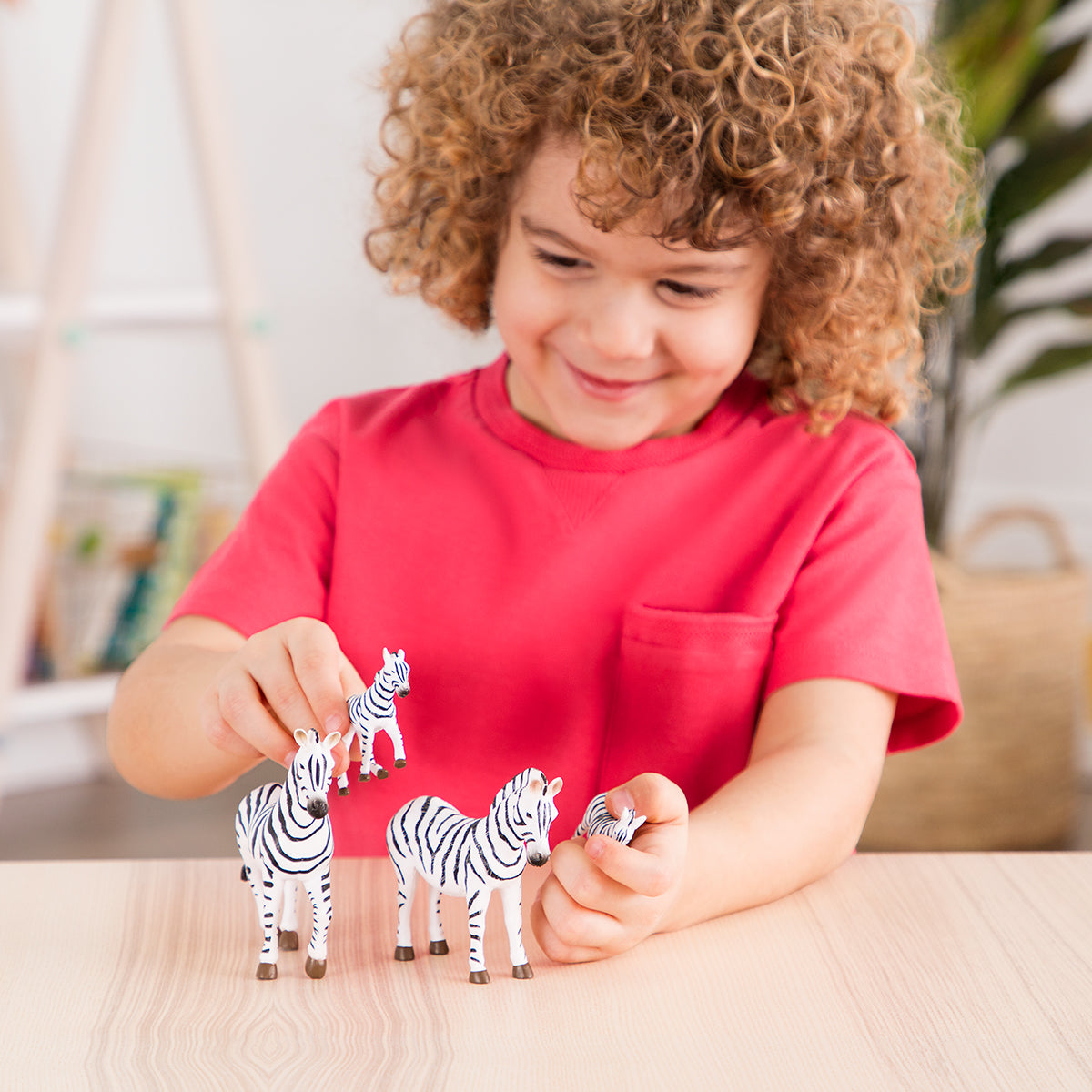 Toy zebra figurines
