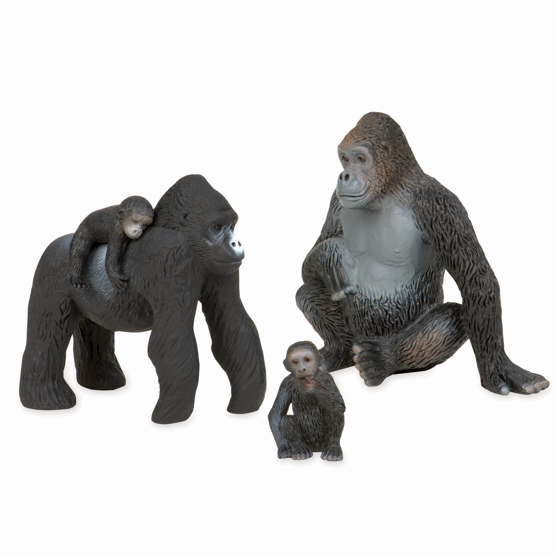 Toy gorilla figurines