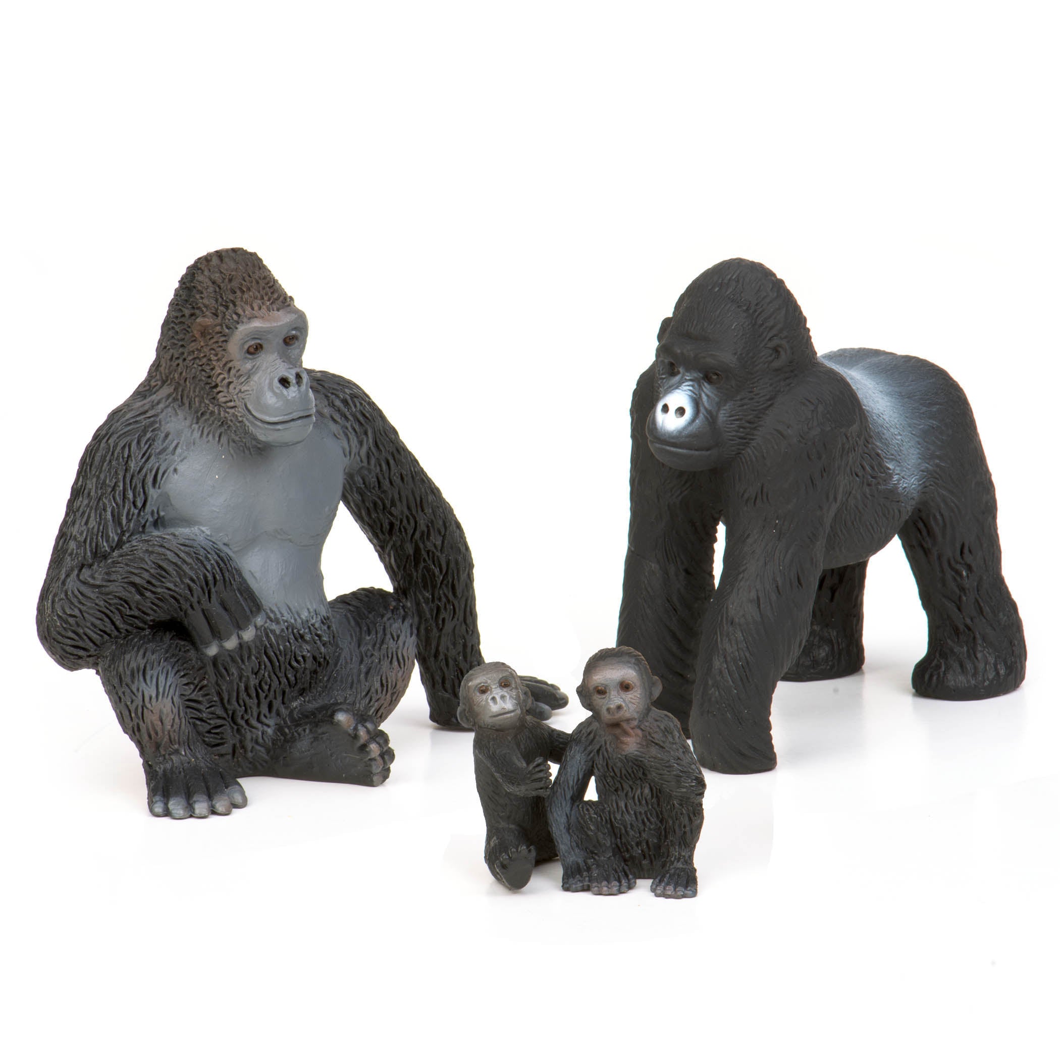 Toy gorilla figurines
