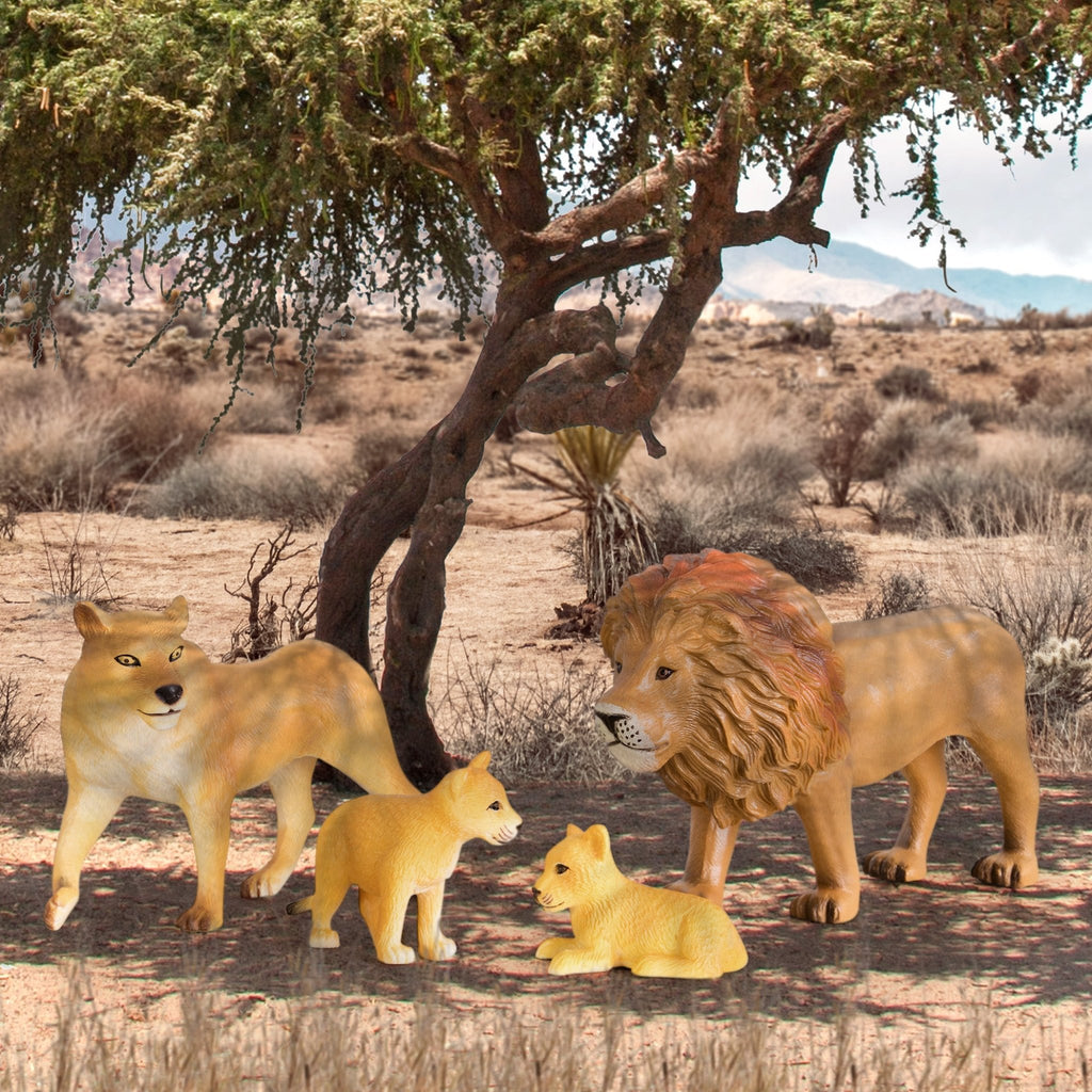 Toy lion figurines