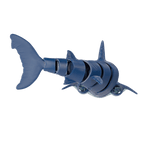 Underside of remote control shark toy