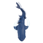 Underside of remote control shark toy