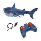 Underside of remote control shark toy