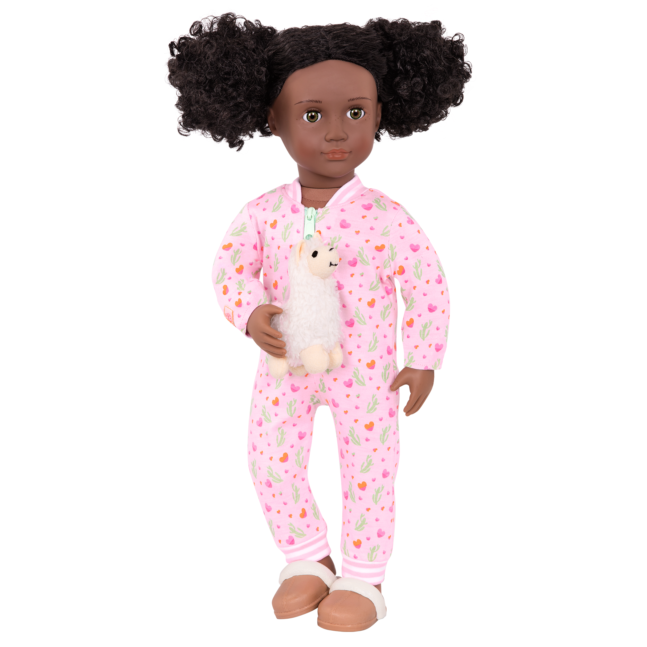 Pajamas and llama plushie for 18-inch doll
