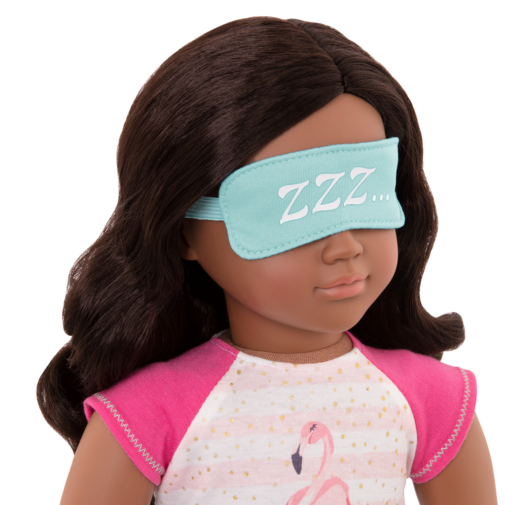 Flamingo Dreaming Pajama Outfit for 18-inch Dolls Pink Slippers