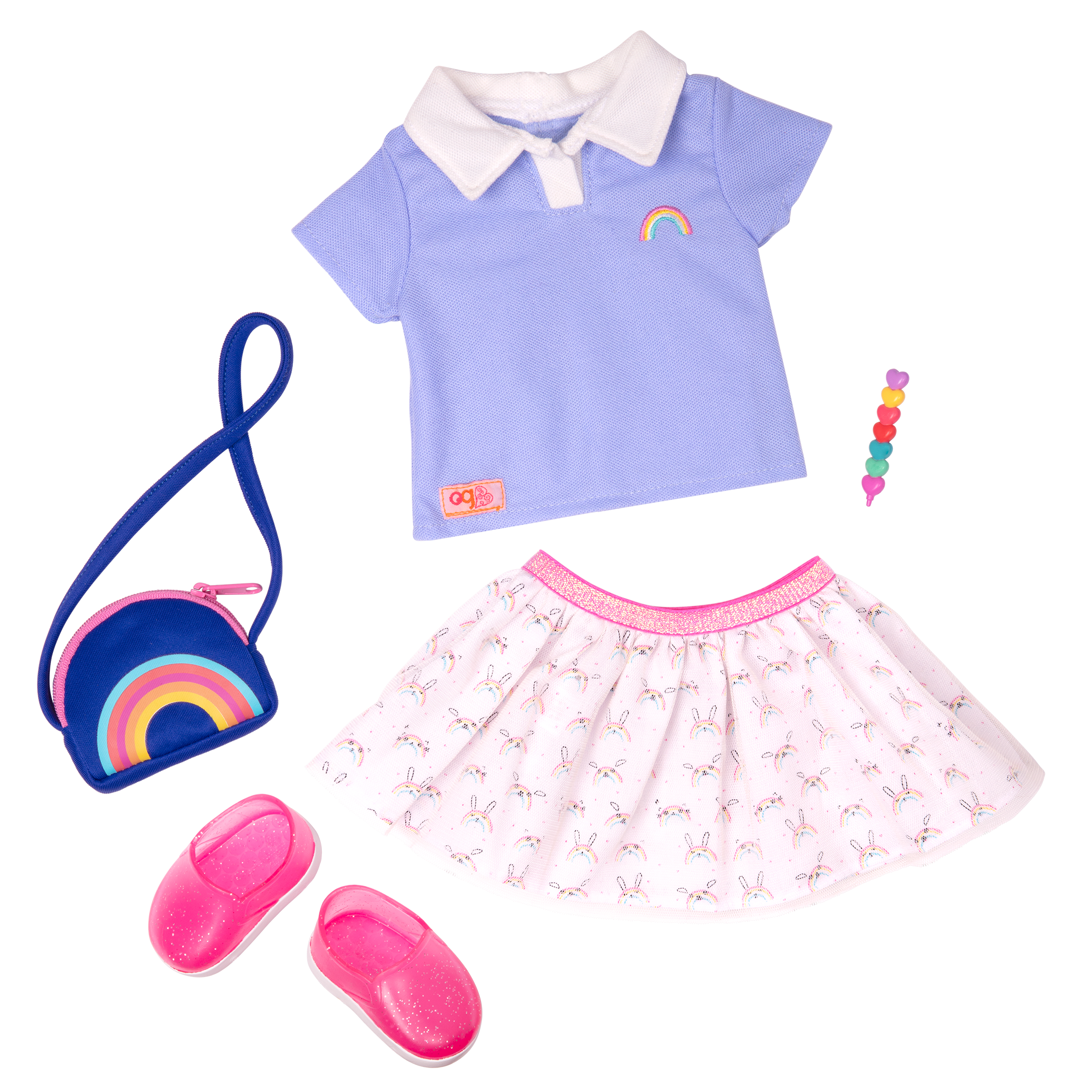 Rainbow Academy School Outfit Purse for 18-inch Dolls