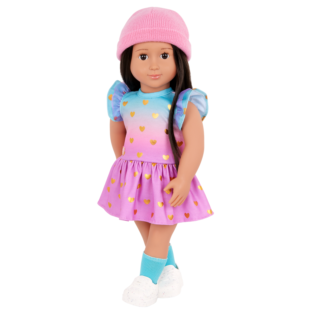 Our Generation Lovely Hearts Dress Outfit for 18-inch Dolls