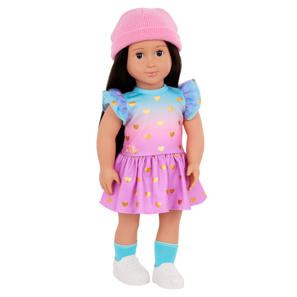 Our Generation Lovely Hearts Dress Outfit for 18-inch Dolls