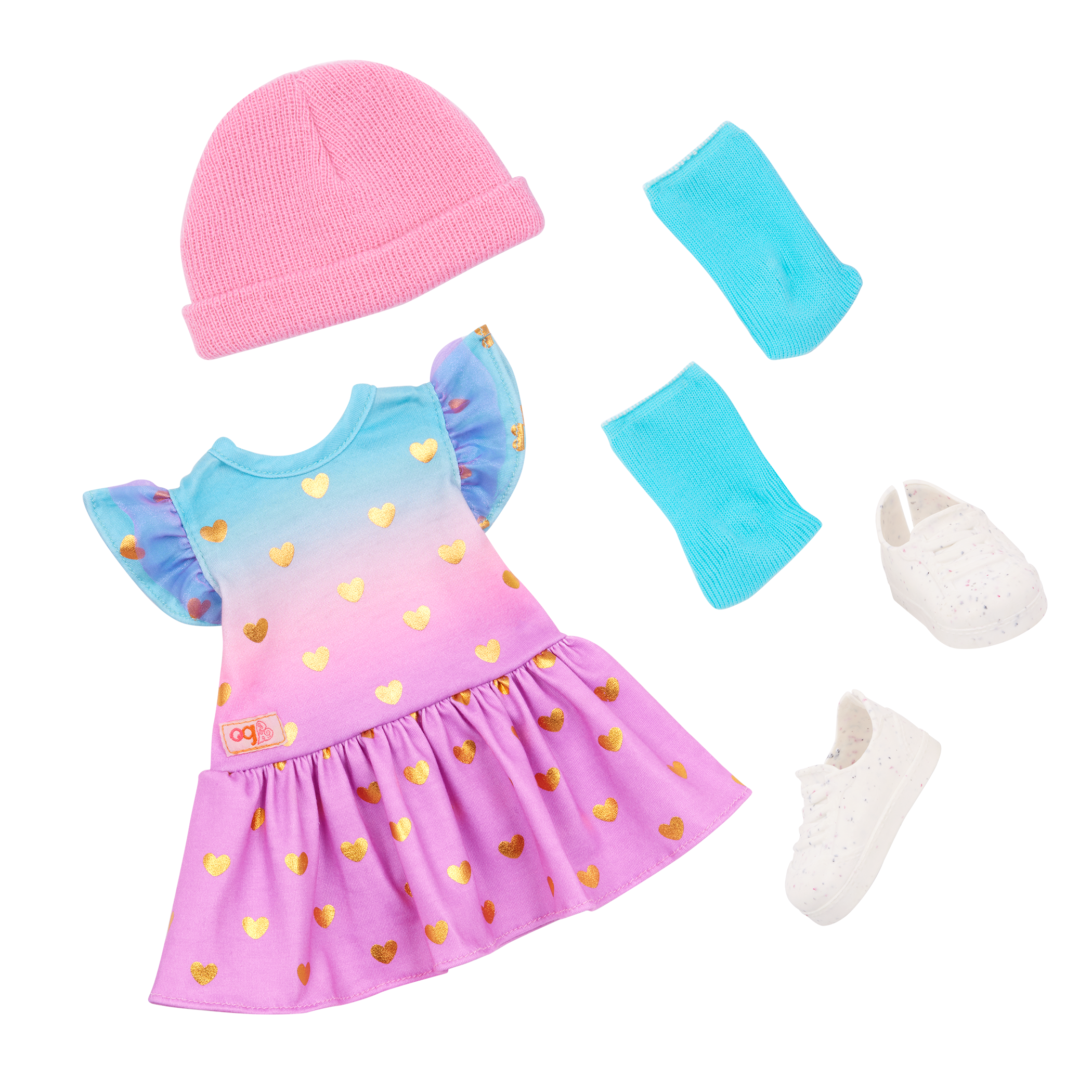 Our Generation Lovely Hearts Dress Outfit for 18-inch Dolls