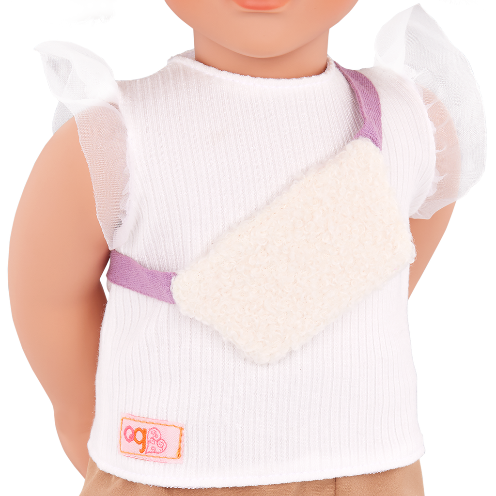 Our Generation 18-inch Doll Roam Outfit including pants, top, hat, shoes and bag