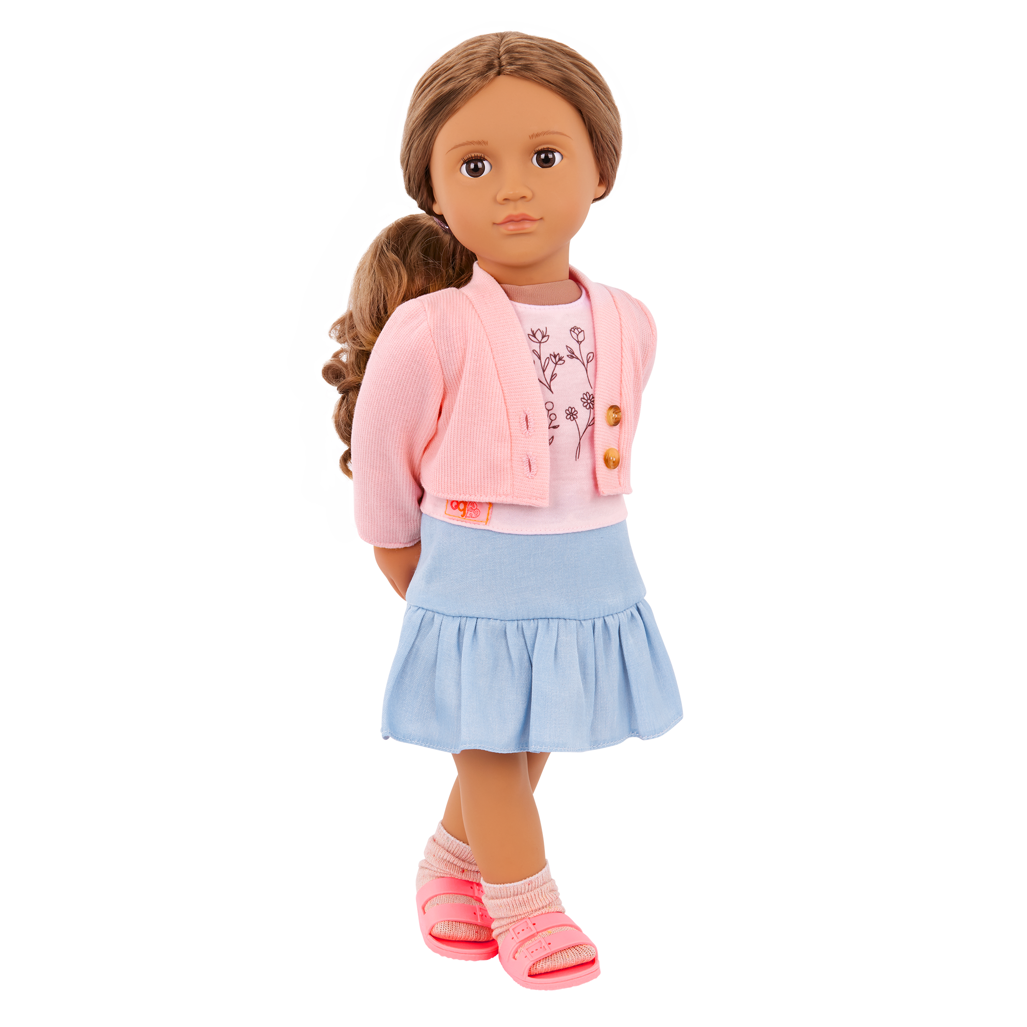 Our Generation Country Charm Outfit for an 18-inch Dolls including a top, skirt, socks and sandals