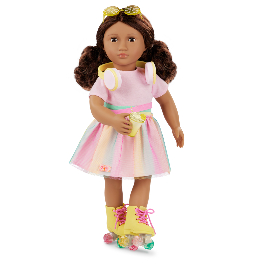 Our Generation Rollerblades & Lemonade Outfit for 18-inch Dolls
