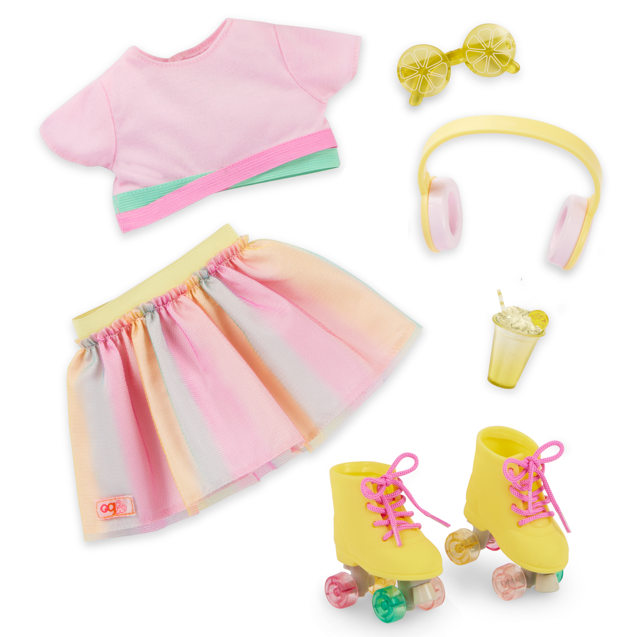 Our Generation Rollerblades & Lemonade Outfit for 18-inch Dolls