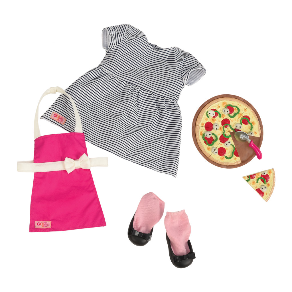 18-inch doll with light-brown hair, brown eyes, diner accessories and storybook