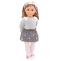 18-inch doll with light-brown hair and green eyes